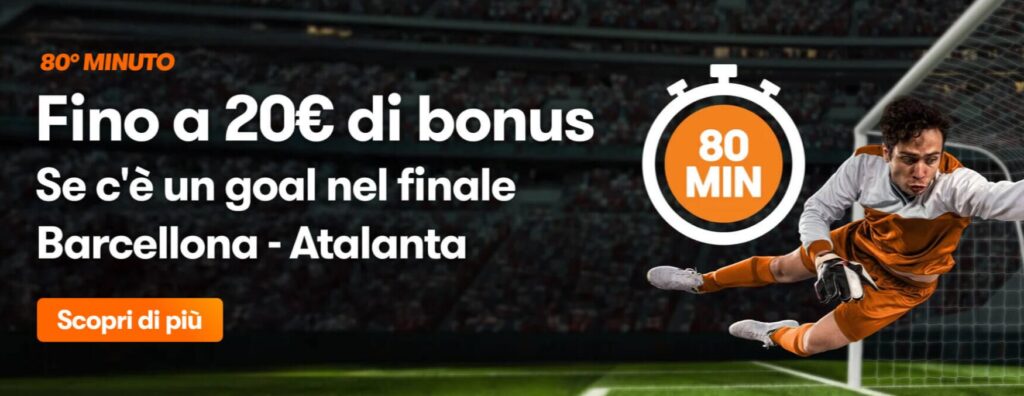 Bonus Barcellona Atalanta su Betsson