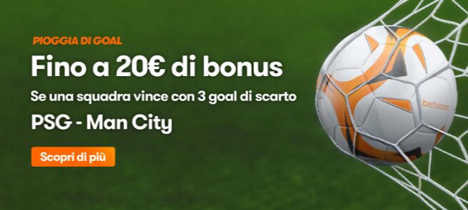 Bonus Betsson PSG Manchester City