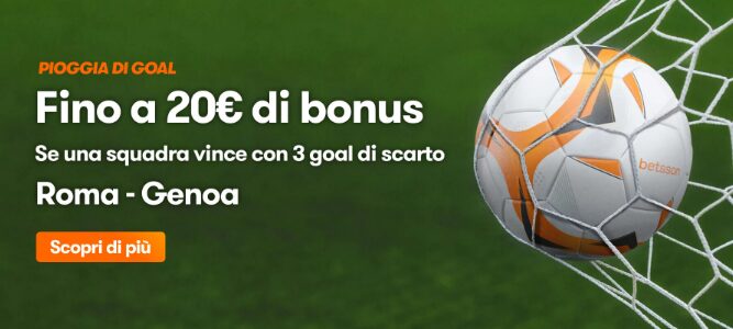 Bonus Roma Genoa su Betsson