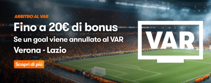 Bonus Verona Lazio su Betsson