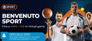 Bonus di Benvenuto SPID su Sportbet