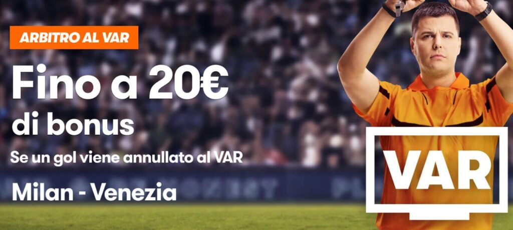 Promo Milan Venezia su Betsson