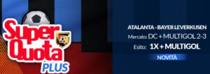 Promo Super Quota Atalanta Leverkusen su Eurobet