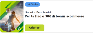 Promo Napoli-Real Madrid su Sisal